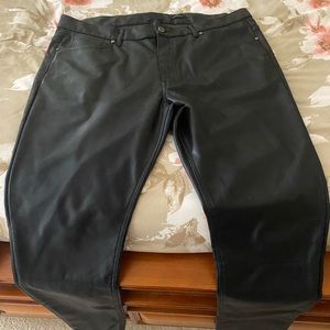 Leather h&m black men’s pants
